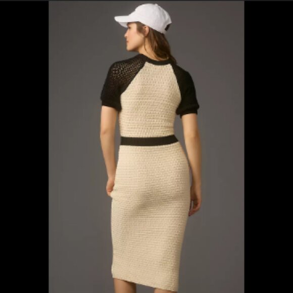 Brand New Daily Practice by Anthropologie Smocked Sweater Midi Dress - Picture 3 of 6